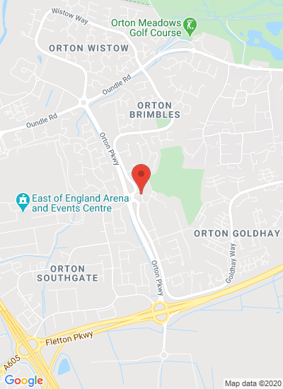 Map showing Peterborough, United Kingdom