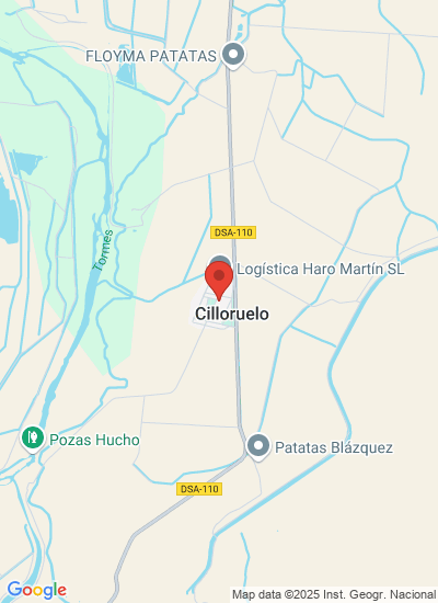 Map showing Encinas de Abajo,, Spain