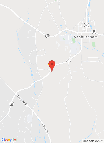 Map showing Ashburnham, United States