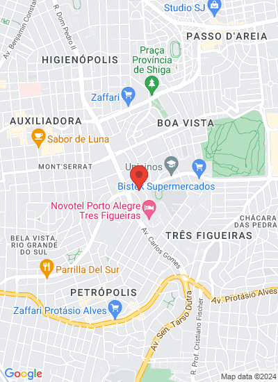 Map showing Porto Alegre - RS, Brazil