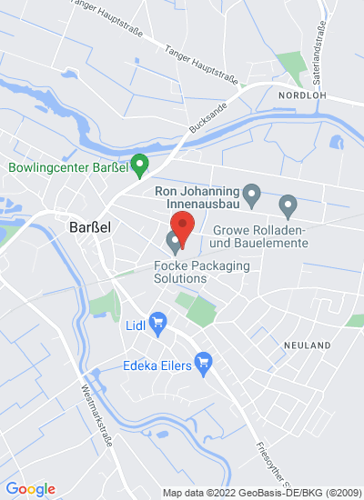Map showing Barssel, Germany