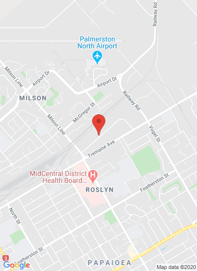 Map showing Palmerston North, New Zealand