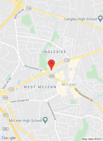 Map showing McLean, United States