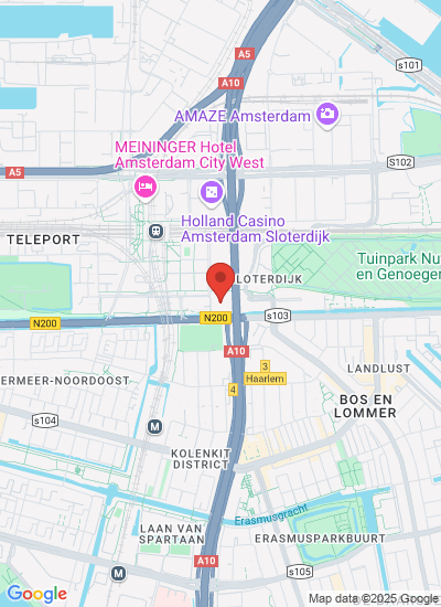 Map showing Amsterdam, Netherlands