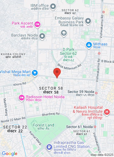 Map showing Noida, India