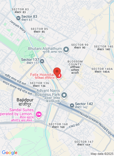 Map showing Noida, India