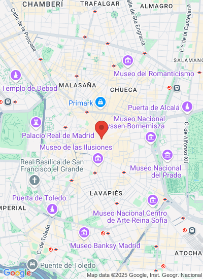Map showing Madrid, Spain