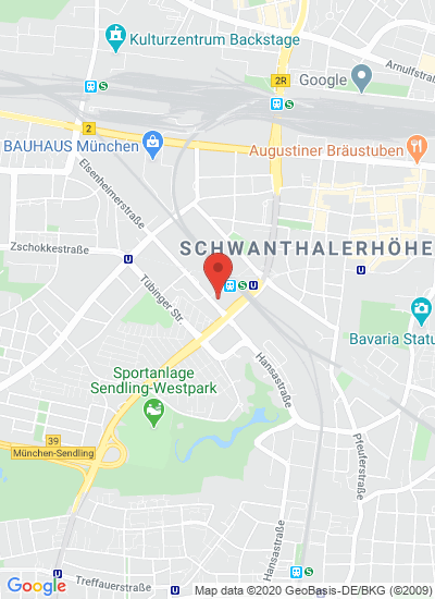 Map showing München, Germany