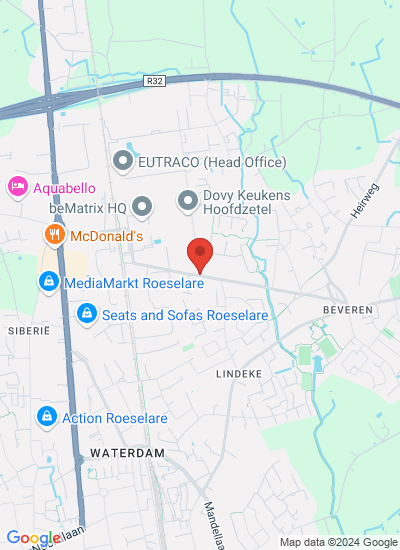 Map showing Roeselare, Belgium