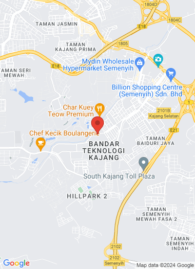 Map showing Semenyih, Malaysia