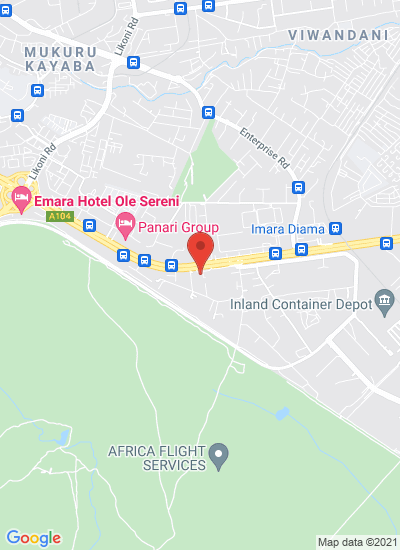 Map showing Nairobi, Kenya