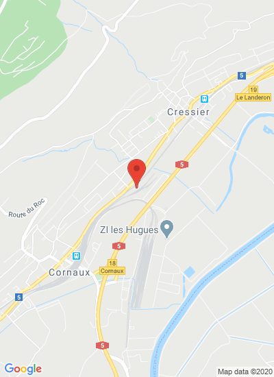 Map showing Cressier, Switzerland