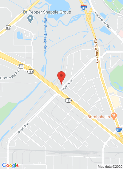 Map showing Dallas, United States