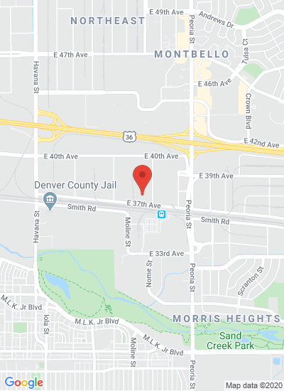 Map showing Denver, United States