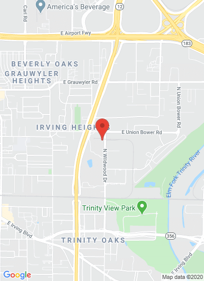 Map showing Irving, United States