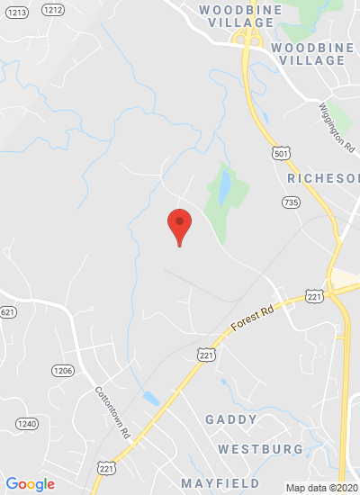 Map showing Lynchburg, United States