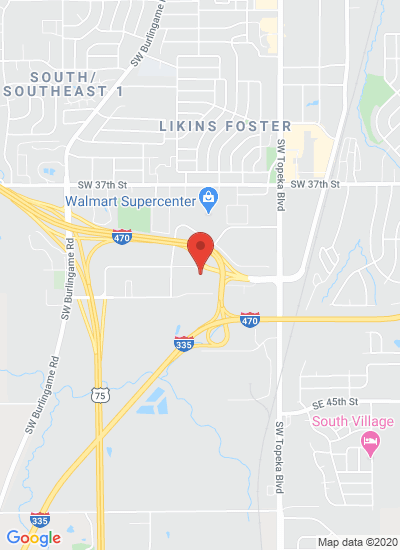 Map showing Topeka, United States