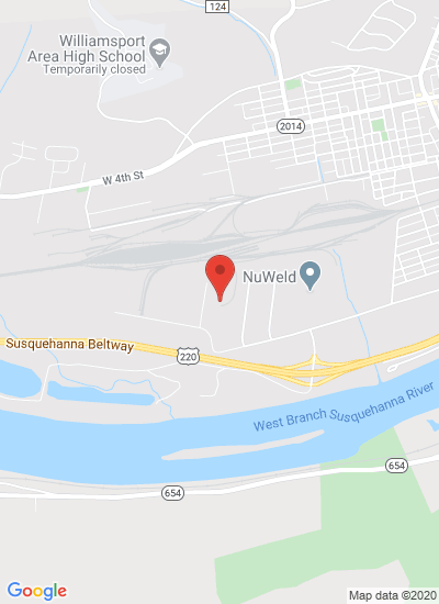 Map showing Williamsport, United States