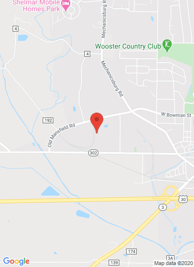 Map showing Wooster, United States