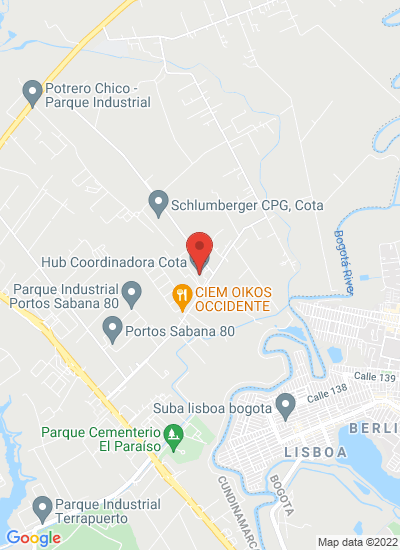 Map showing Cota, Colombia