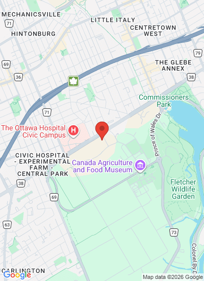 Map showing Ottawa, Canada