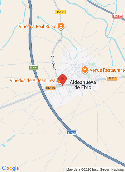 Map showing Aldeanueva de Ebro, Spain