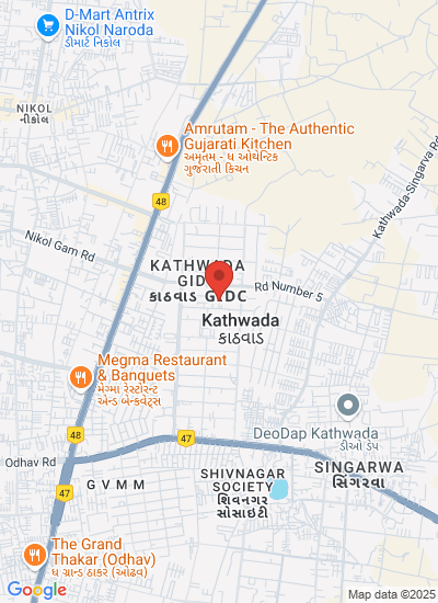 Map showing Ahmedabad, India
