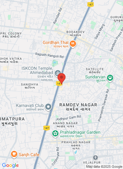 Map showing Ahmedabad, India