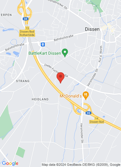 Map showing Germany