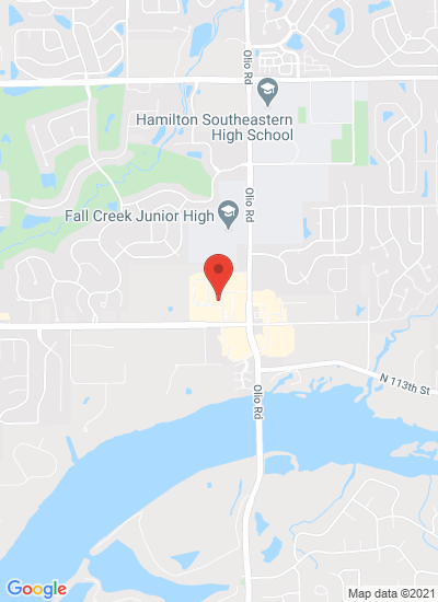 Map showing Fishers, United States