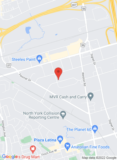 Map showing North York, Canada