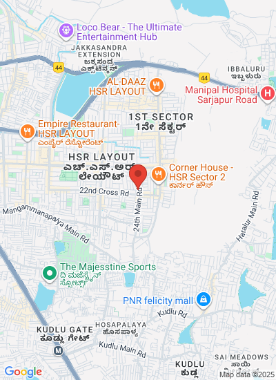 Map showing Bengaluru, India