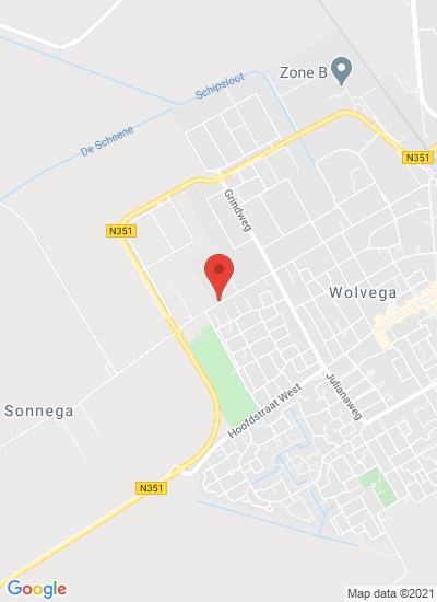 Map showing Wolvega, Netherlands