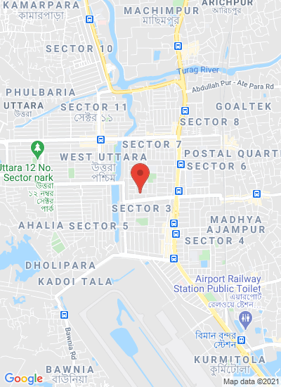 Map showing Dhaka, Bangladesh