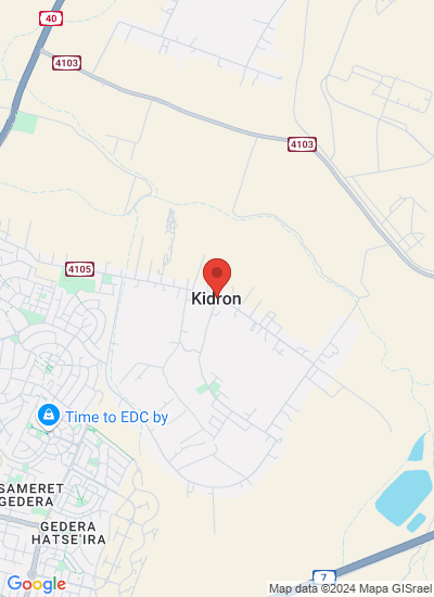 Map showing Kidron, Israel