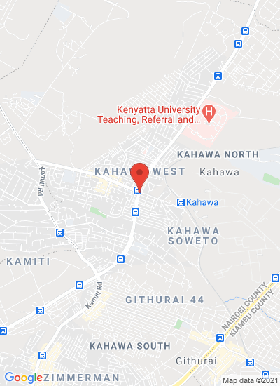 Map showing Kahawa West, Kenya