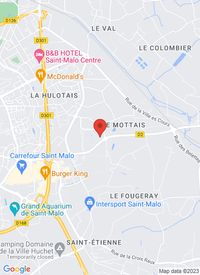 Map showing Saint-Malo, France