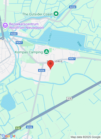 Map showing Nieuwpoort, Belgium