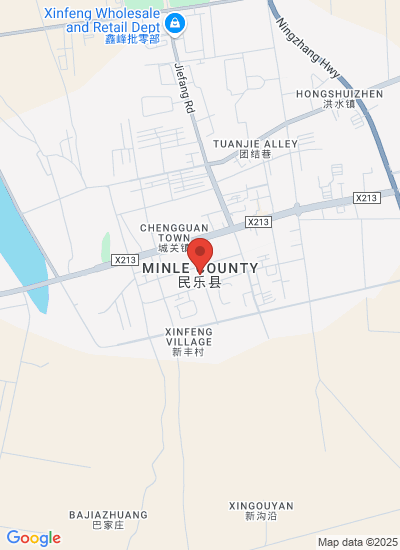 Map showing Zhangye Shi, China