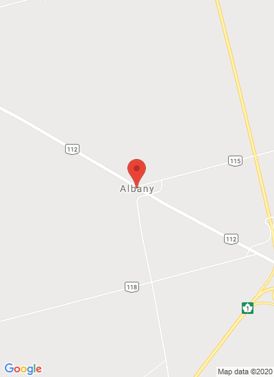Map showing Albany, Canada