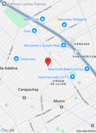 Map showing Munro, Argentina