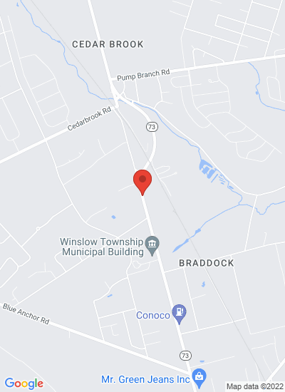 Map showing Hammonton, United States