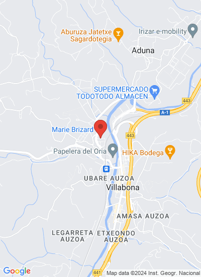 Map showing Zizurkil, Spain