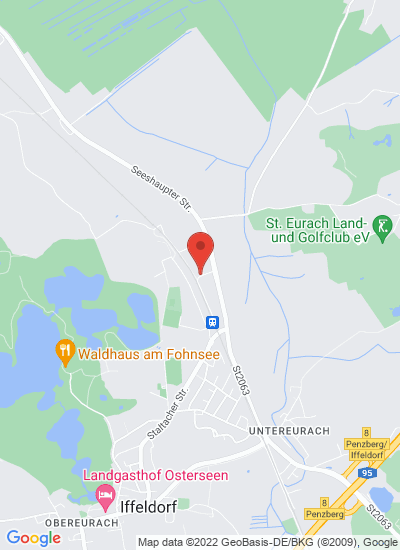 Map showing Iffeldorf, Germany