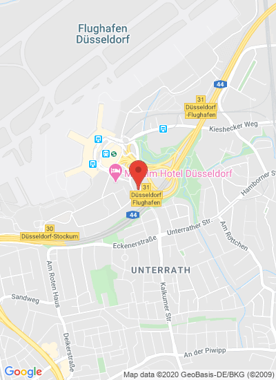 Map showing Duesseldorf, Germany