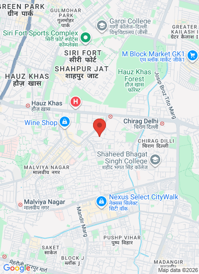 Map showing Delhi, India