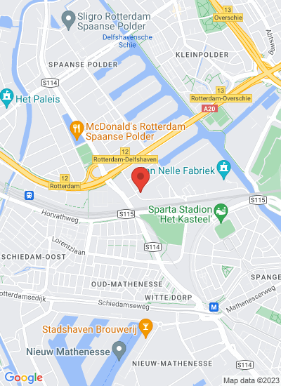 Map showing Rotterdam, Netherlands