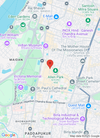 Map showing Kolkata, India