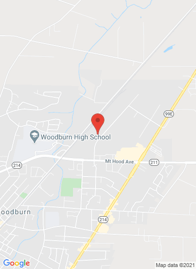 Map showing Woodburn, United States