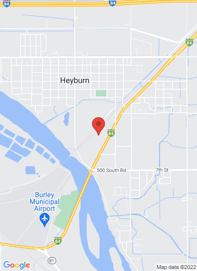 Map showing Heyburn, United States